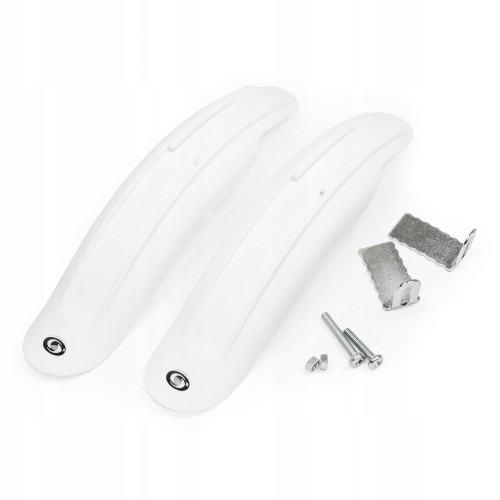 Błotniki rowerowe dziecięce białe koła 14- 16 cali SIMPLA