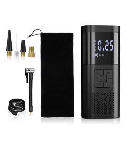 Kompresor bezprzewodowy pompka rowerowa powerbank