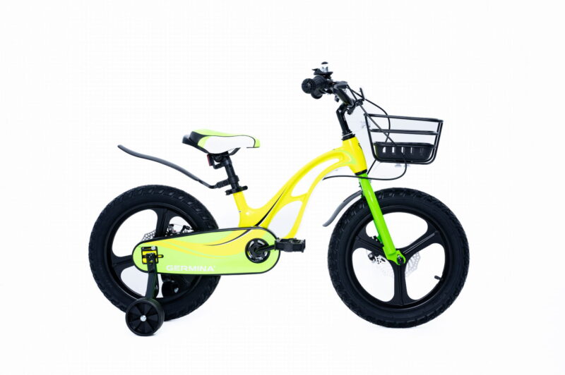 Rower dziecięcy GERMINA Magnesium 16 cali zółty