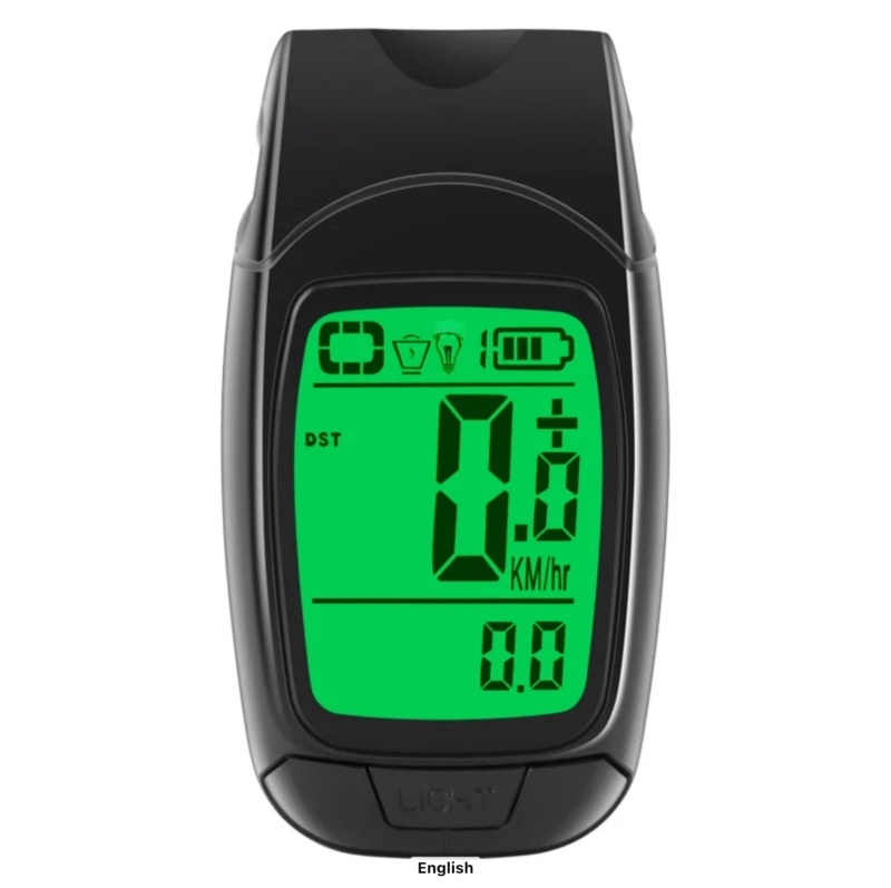 Lampka rowerowa led z komputerem rowerowym