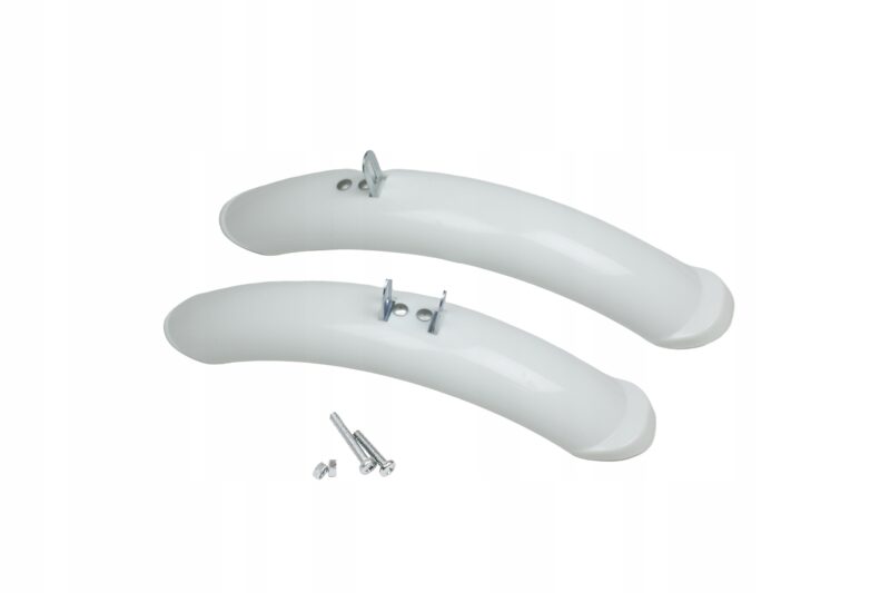 Błotniki rowerowe dziecięce białe - koła 14-16 cali