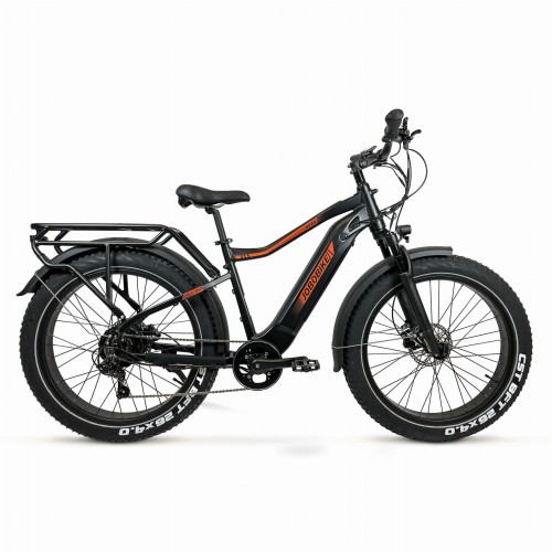 Rower elektryczny Jobobike Apex czarno/pomarańczowy hydraulika